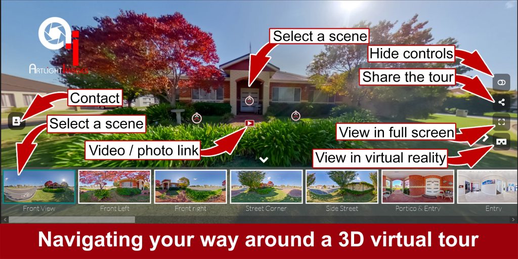 How to use virtual tour